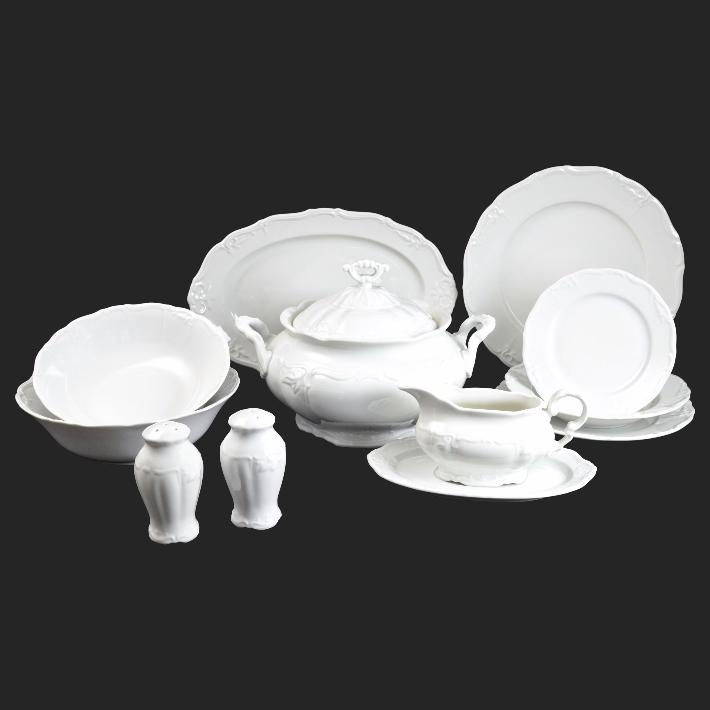 MARIE LOUISE biela - obedová súpr. pre 6os.