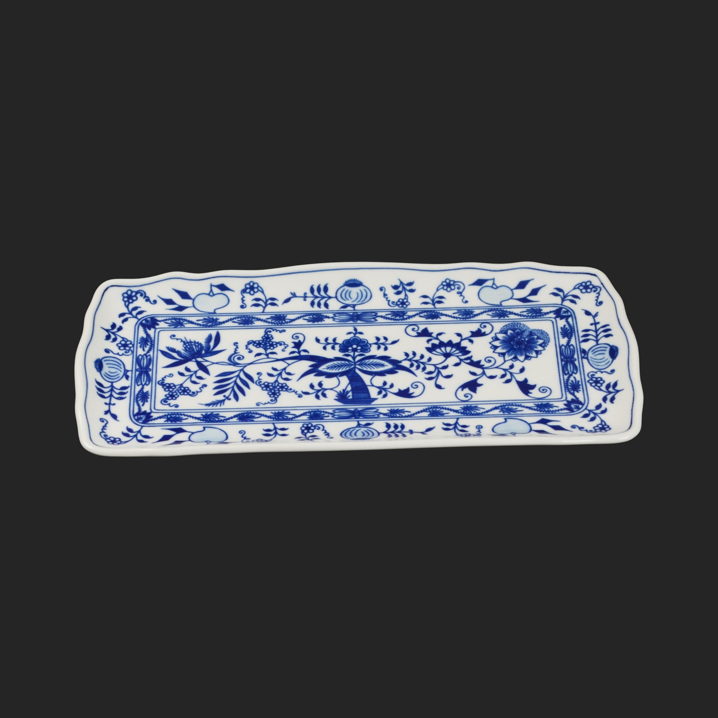 Podnos 4-hranný 33cm Originál cibuľový porcelán Dubí