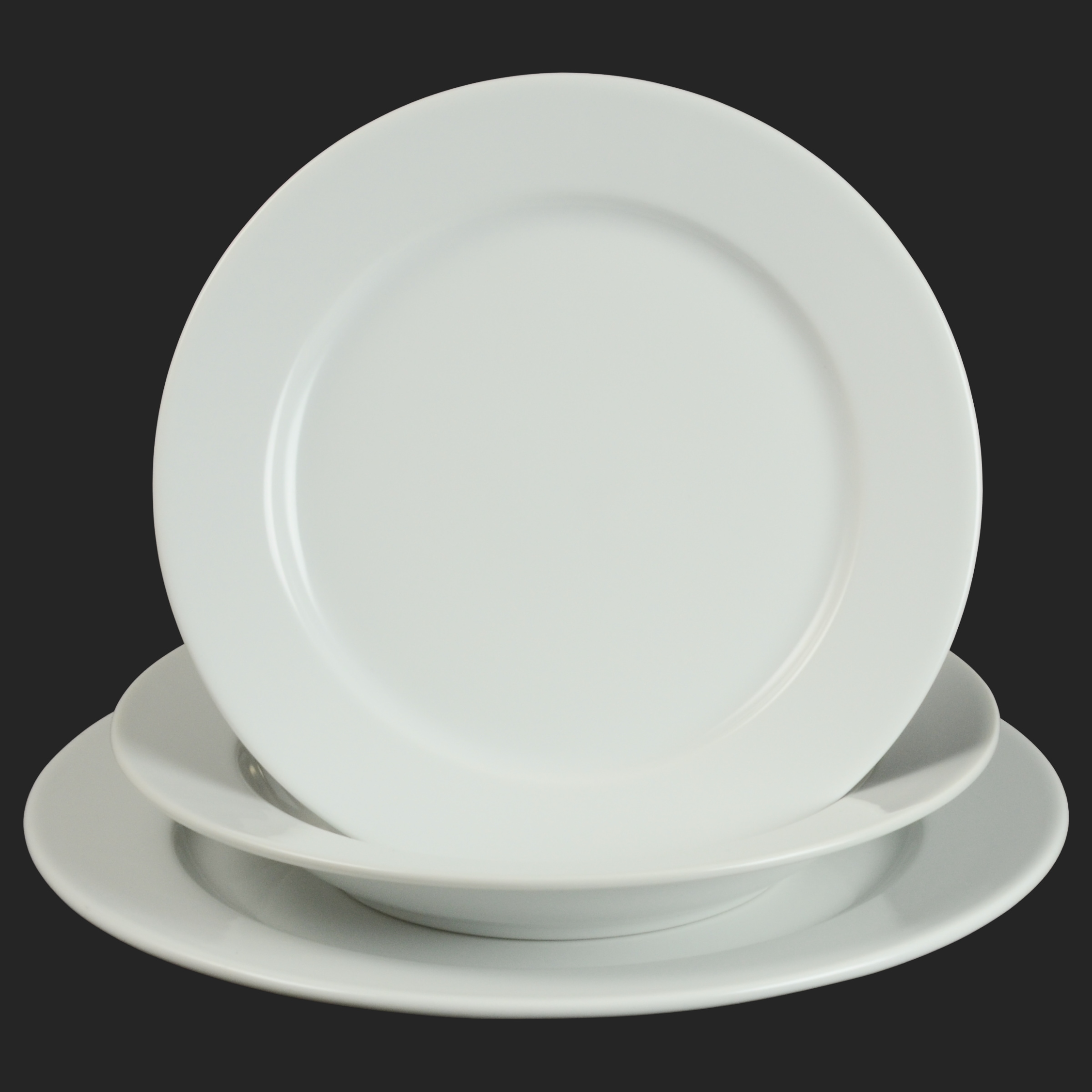 RIBBY bílé - sada talířů pro 6 os.