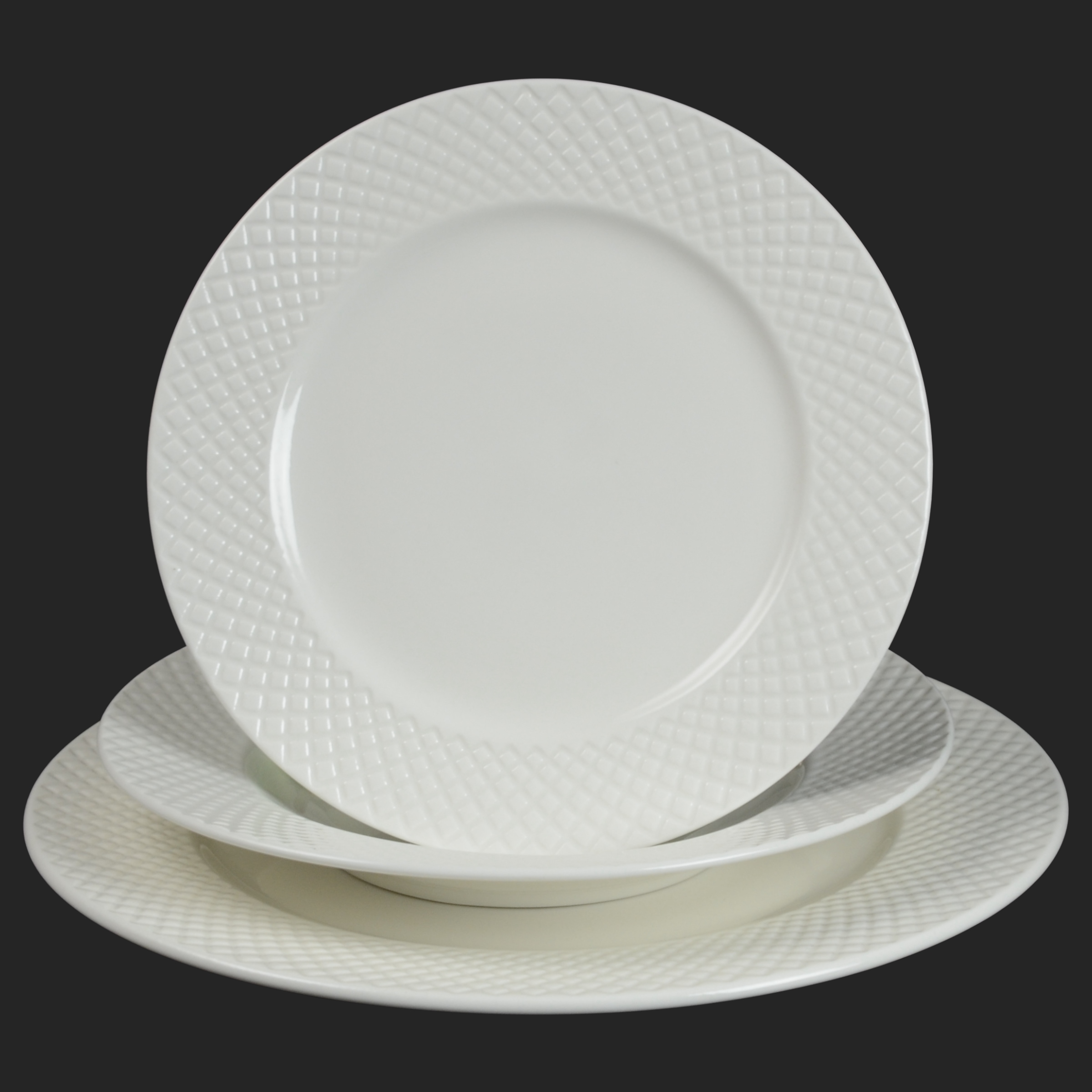 REALE - biela sada porcelánových tanierov pre 6 os.
