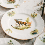 BERNADOTTE poľovník - sada porcelánových tanierov pre 6os.