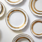 MARIE LOUISE zlato - sada porcelánových tanierov pre 6os.