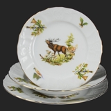 BERNADOTTE poľovník - sada porcelánových tanierov pre 6os.