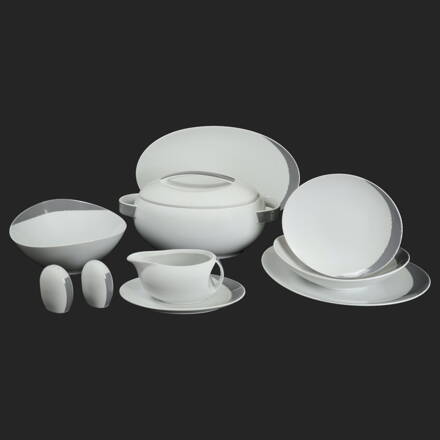 LOOS čierny pruh - obedová súpr. pre 6os.