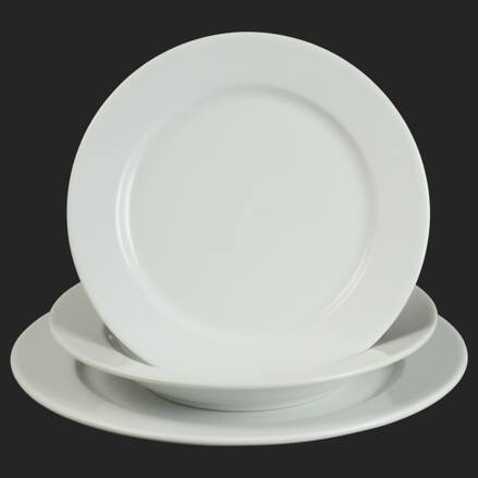 RIBBY bílé - sada talířů pro 6 os.