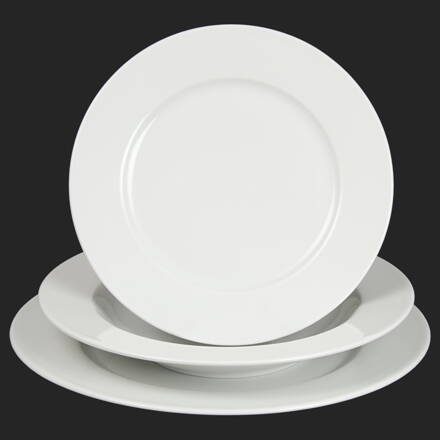CAIRO bílé - sada talířů pro 6 os.