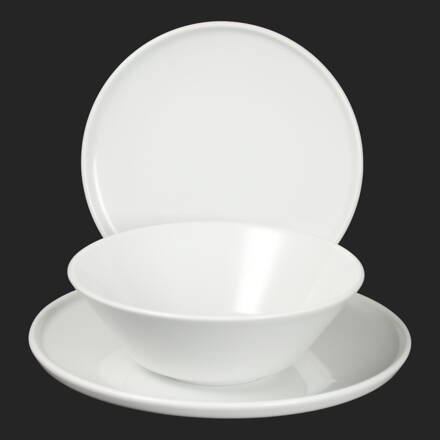 OPTIMO biele - sada porcelánových tanierov pre 6 os.