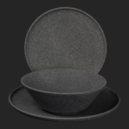 GRANIT nr.4 raw - sada porcelánových tanierov pre 6 os.