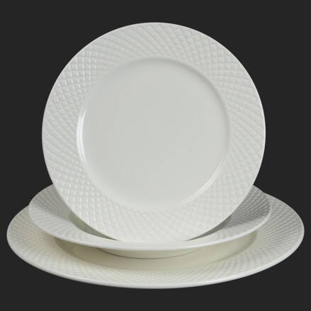 REALE - biela sada porcelánových tanierov pre 6 os.