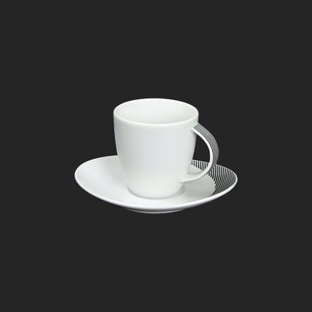 LOOS čierny pruh - šapo na kávu 150ml pre 6 os. 