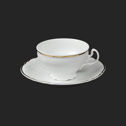 BERNADOTTE bílá zlatý proužek - šapo na čaj 205ml pro 6 os. 