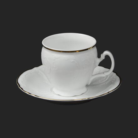 BERNADOTTE bílá zlatý proužek - šapo na čaj 240ml pro 6 os. 
