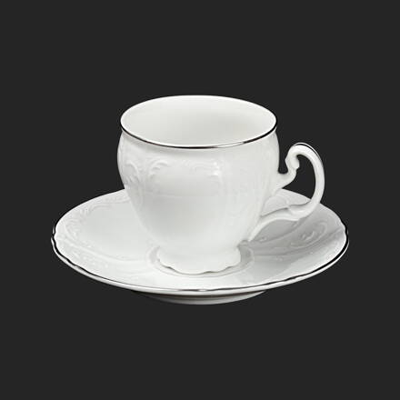 BERNADOTTE platinový pruh - šapo na kávu 170ml pre 6 os. 