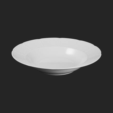 NATALIE bílá - talíř hluboký 23cm 